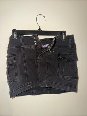 Urban Outfitters Black Mini Cargo Skirt